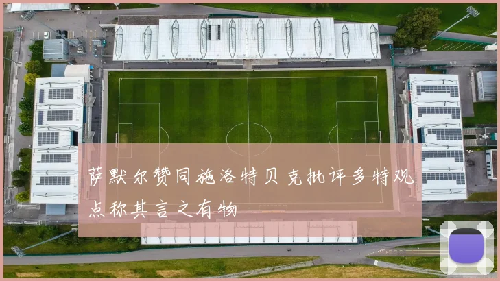 萨默尔赞同施洛特贝克批评多特观点称其言之有物